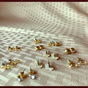 Golden Colored Costume Stud Earrings Collection
